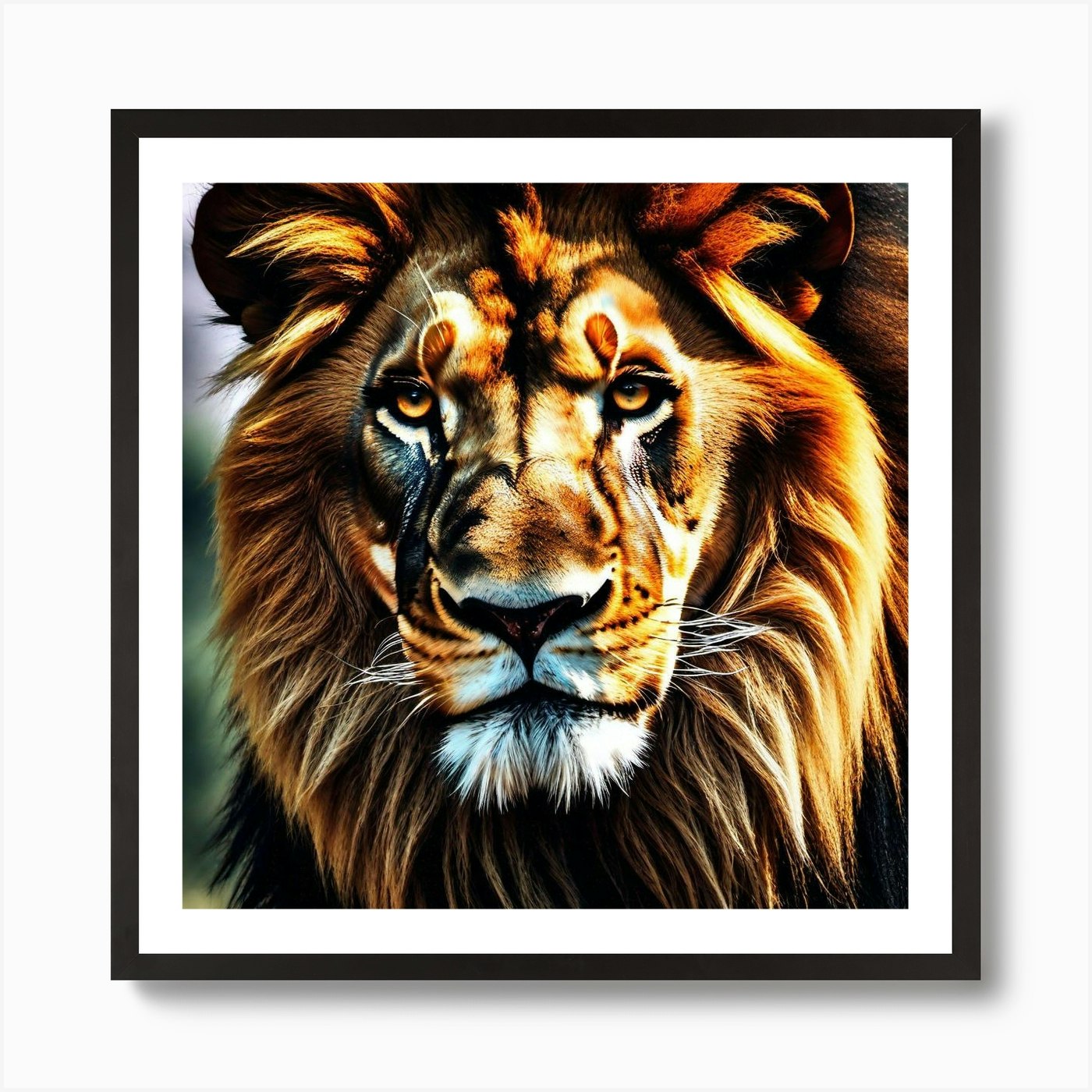 Lion art 22 Art Print Framed Wall Art Poster Canvas Print Picture