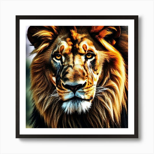 Lion art 22 Art Print Framed Wall Art Poster Canvas Print Picture