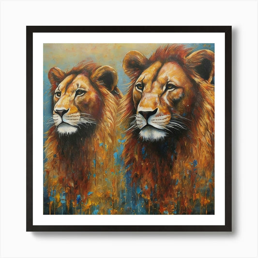 Pride of Lions Art Print Framed Wall Art Poster Canvas Print Picture