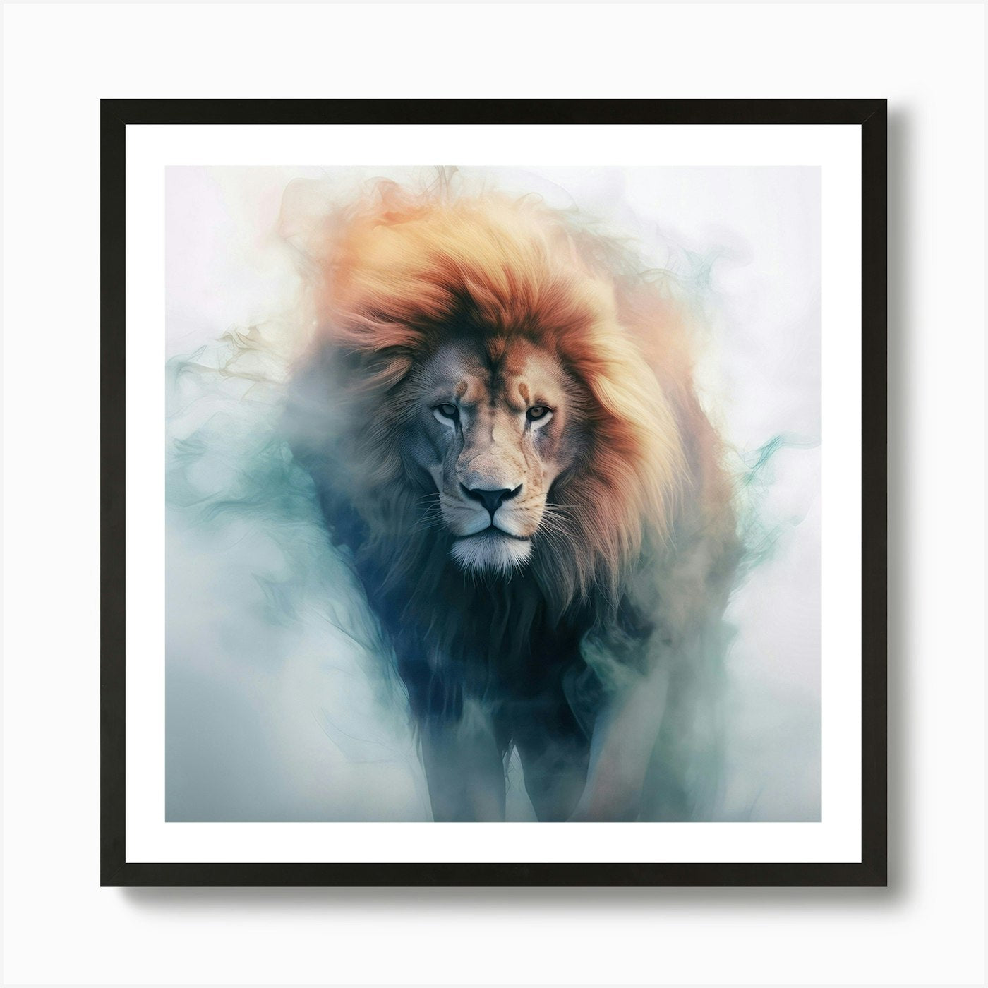 Lion Watercolor Art Print Framed Wall Art Poster Canvas Print Picture