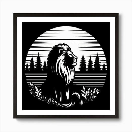 A Lion 1 Art Print Framed Wall Art Poster Canvas Print Picture