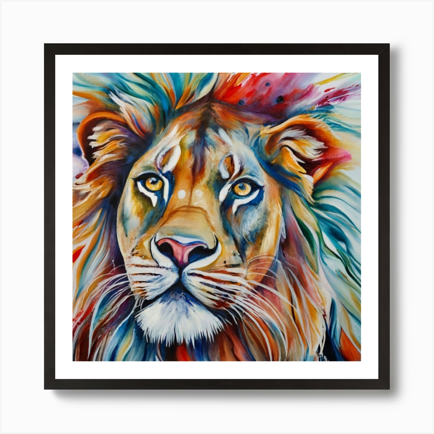 Lion Painting 2 Art Print Framed Wall Art Poster Canvas Print Picture