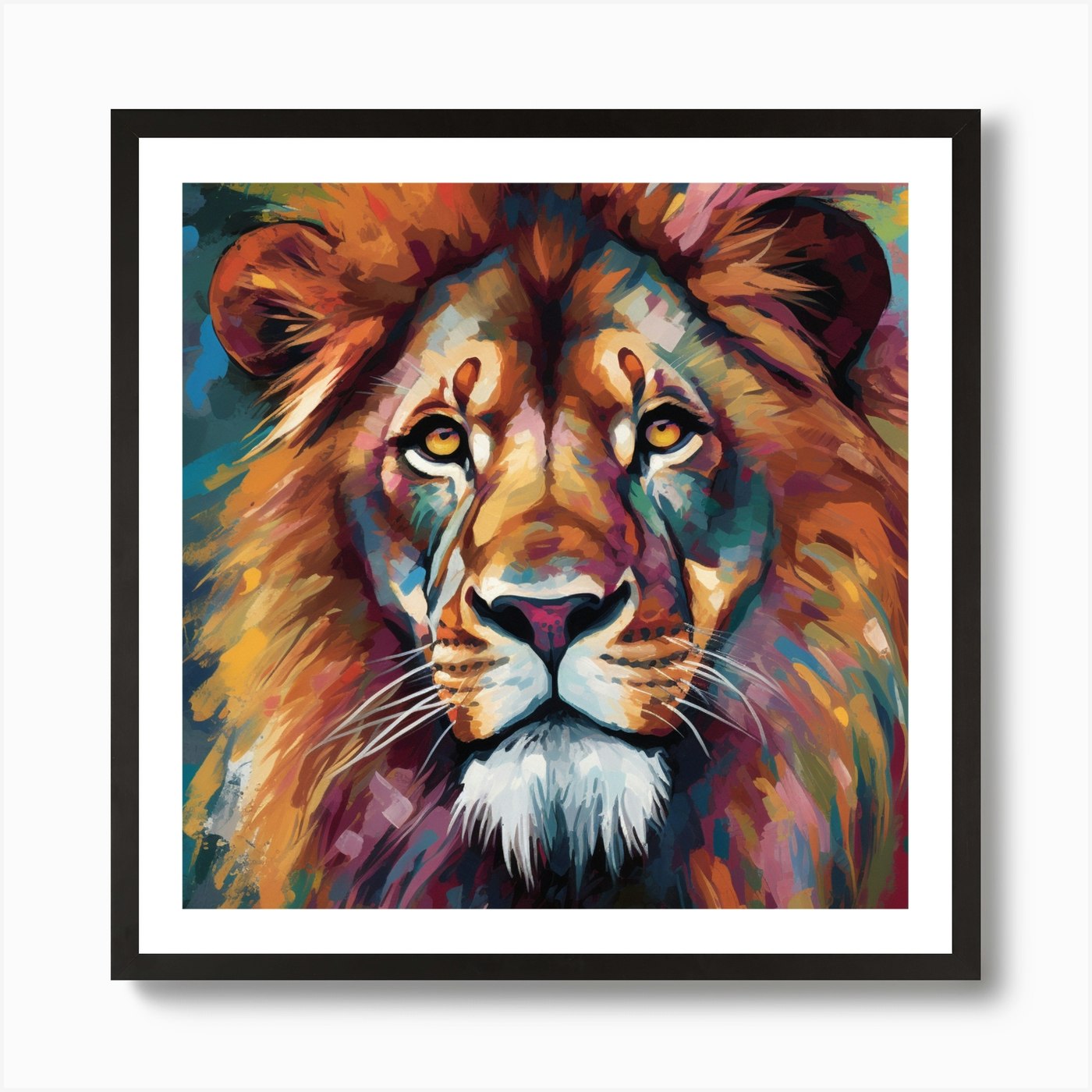 Lion Painting 2 Art Print Framed Wall Art Poster Canvas Print Picture