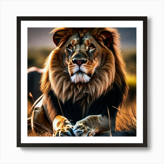 Lion art 6 Art Print Framed Wall Art Poster Canvas Print Picture
