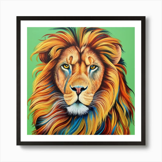 Animals Wall Art : Lion Art Print Framed Wall Art Poster Canvas Print Picture