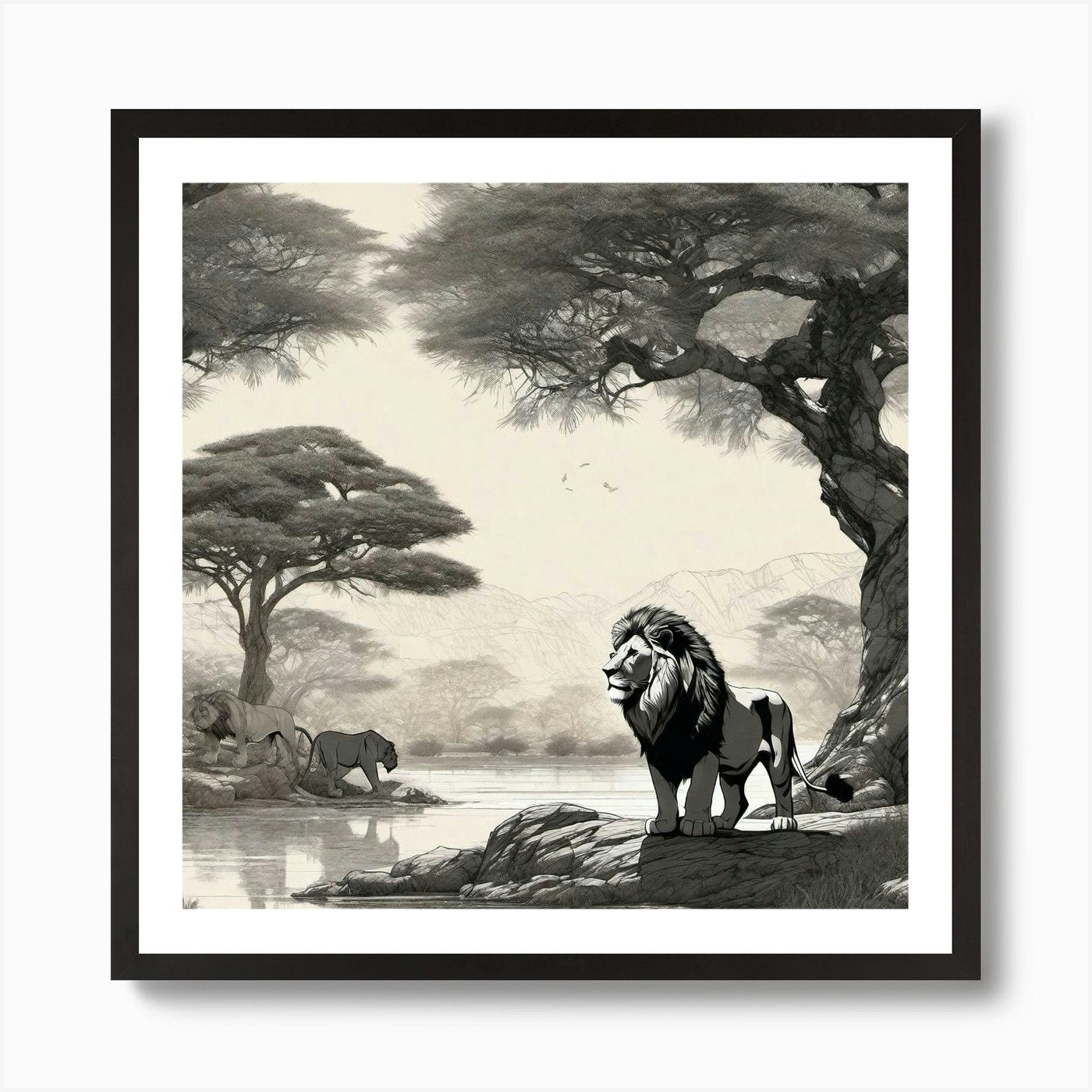 Lion King 6 Art Print Framed Wall Art Poster Canvas Print Picture