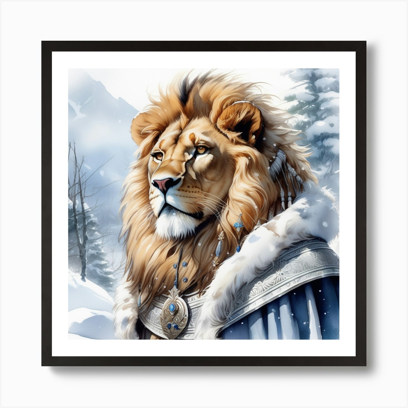 king Lion Art Print Framed Wall Art Poster Canvas Print Picture