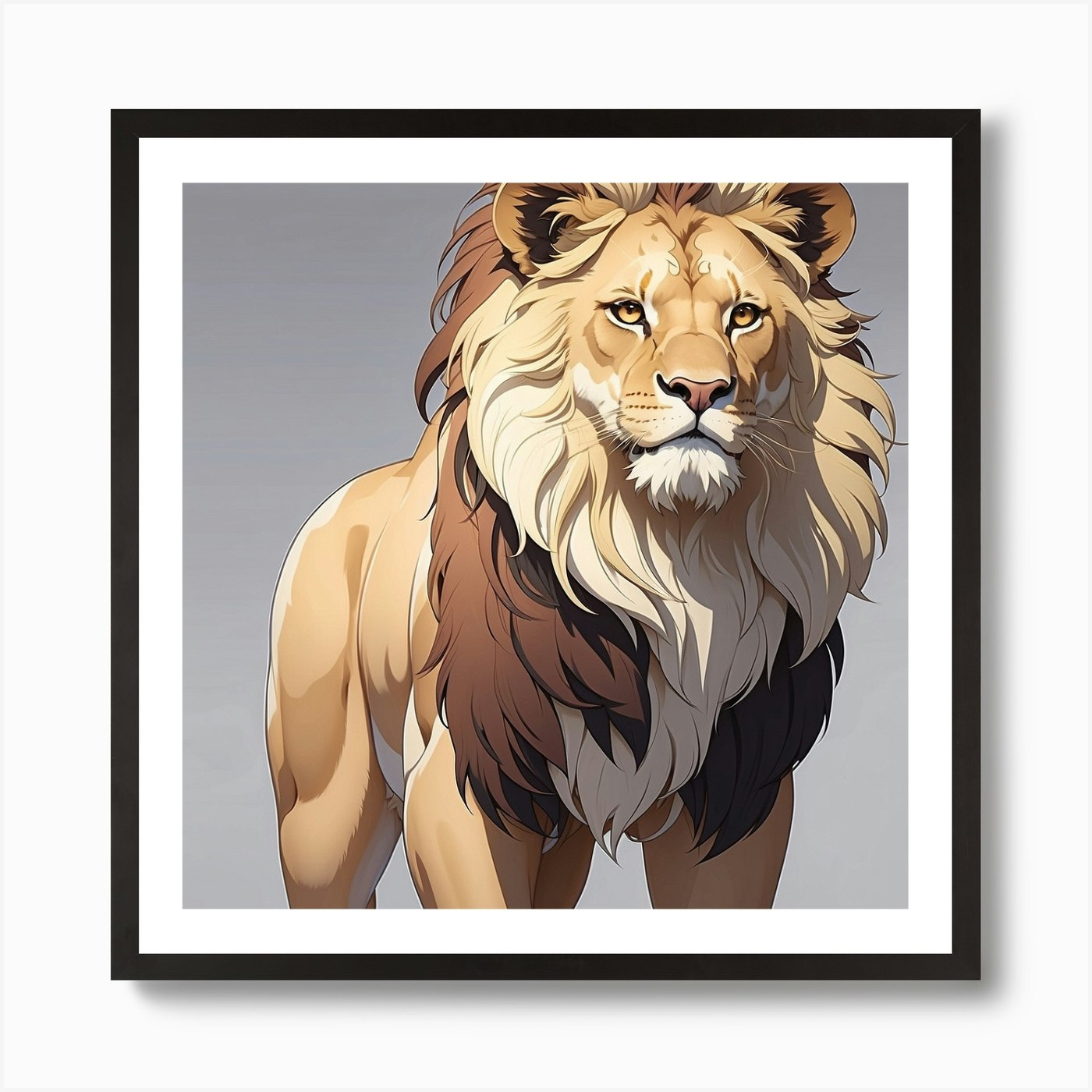 Lions Art Print Framed Wall Art Poster Canvas Print Picture