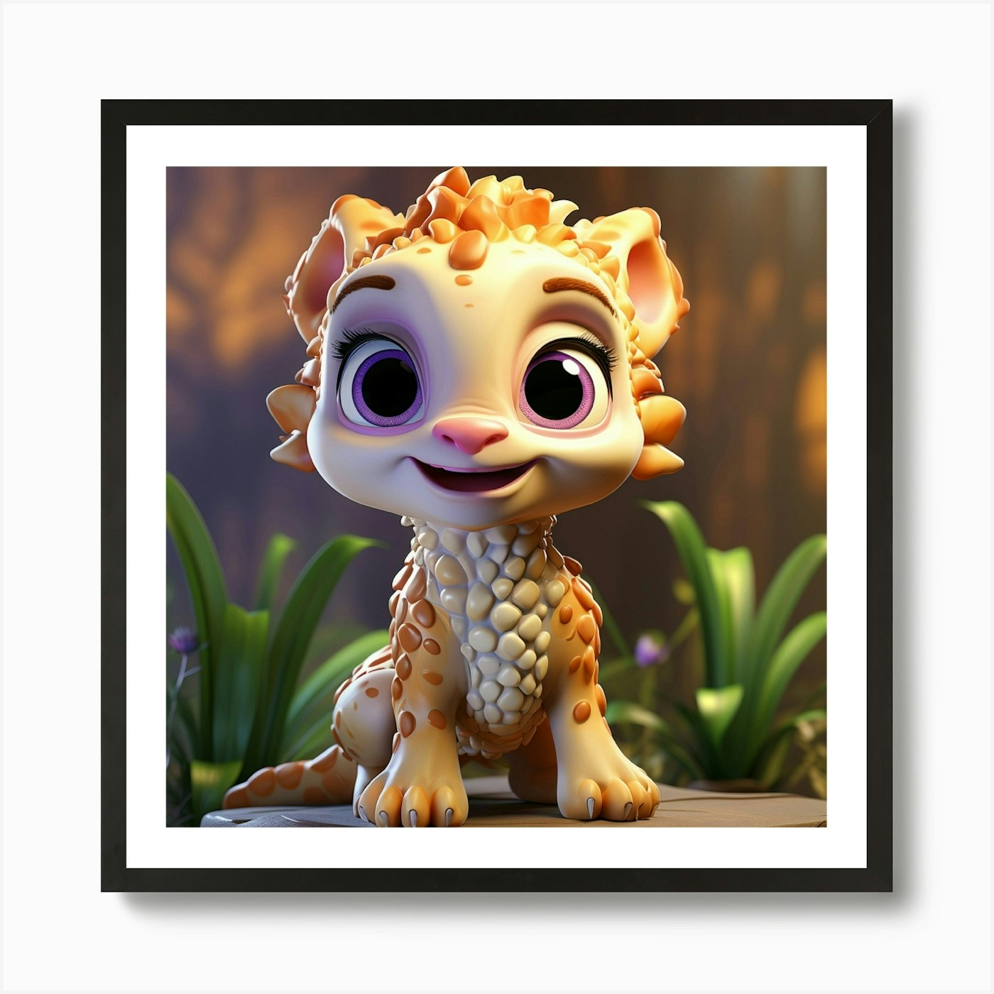 Lion Cub 36 Art Print Framed Wall Art Poster Canvas Print Picture