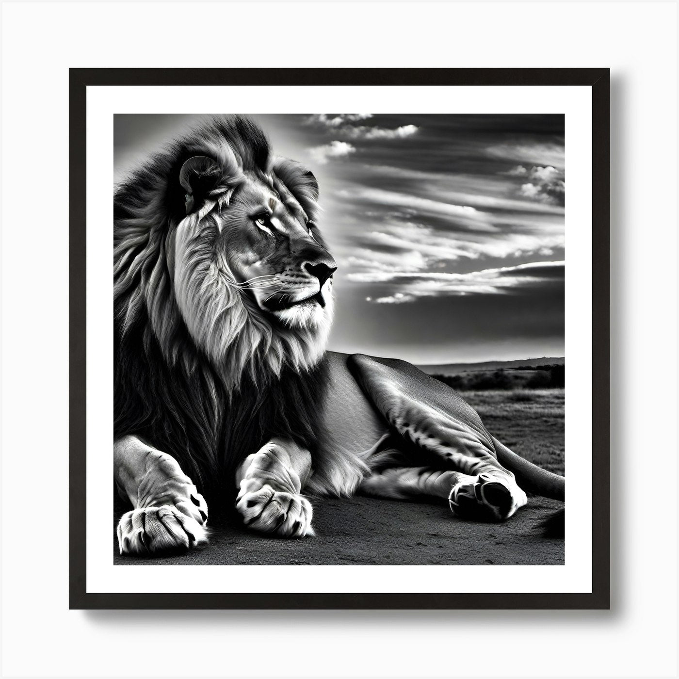 Liont Art Print Framed Wall Art Poster Canvas Print Picture