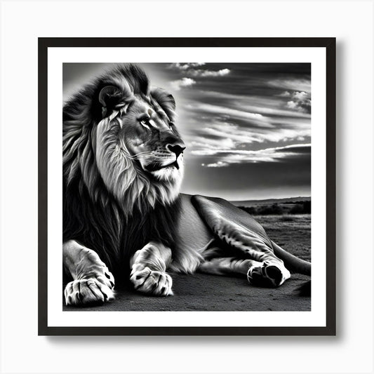 Liont Art Print Framed Wall Art Poster Canvas Print Picture