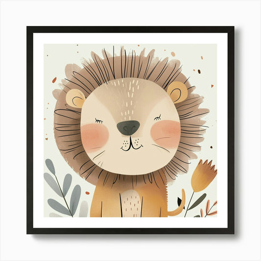 Little Lion Art Print Framed Wall Art Poster Canvas Print Picture