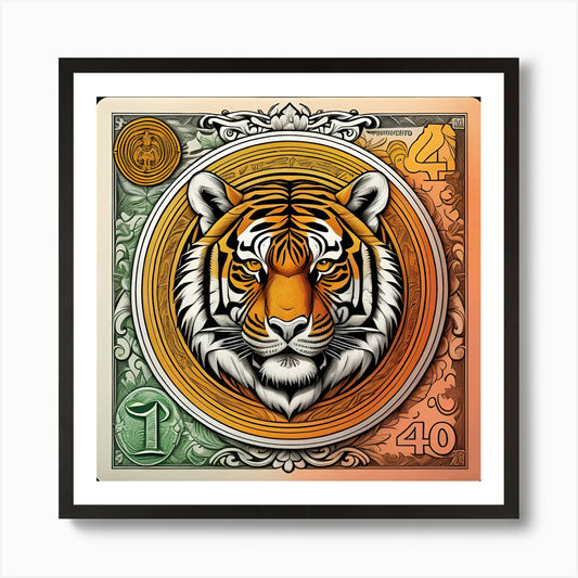 Vintage Lion Motif Art Print Art Pr Framed Wall Art Poster Canvas Print Picture