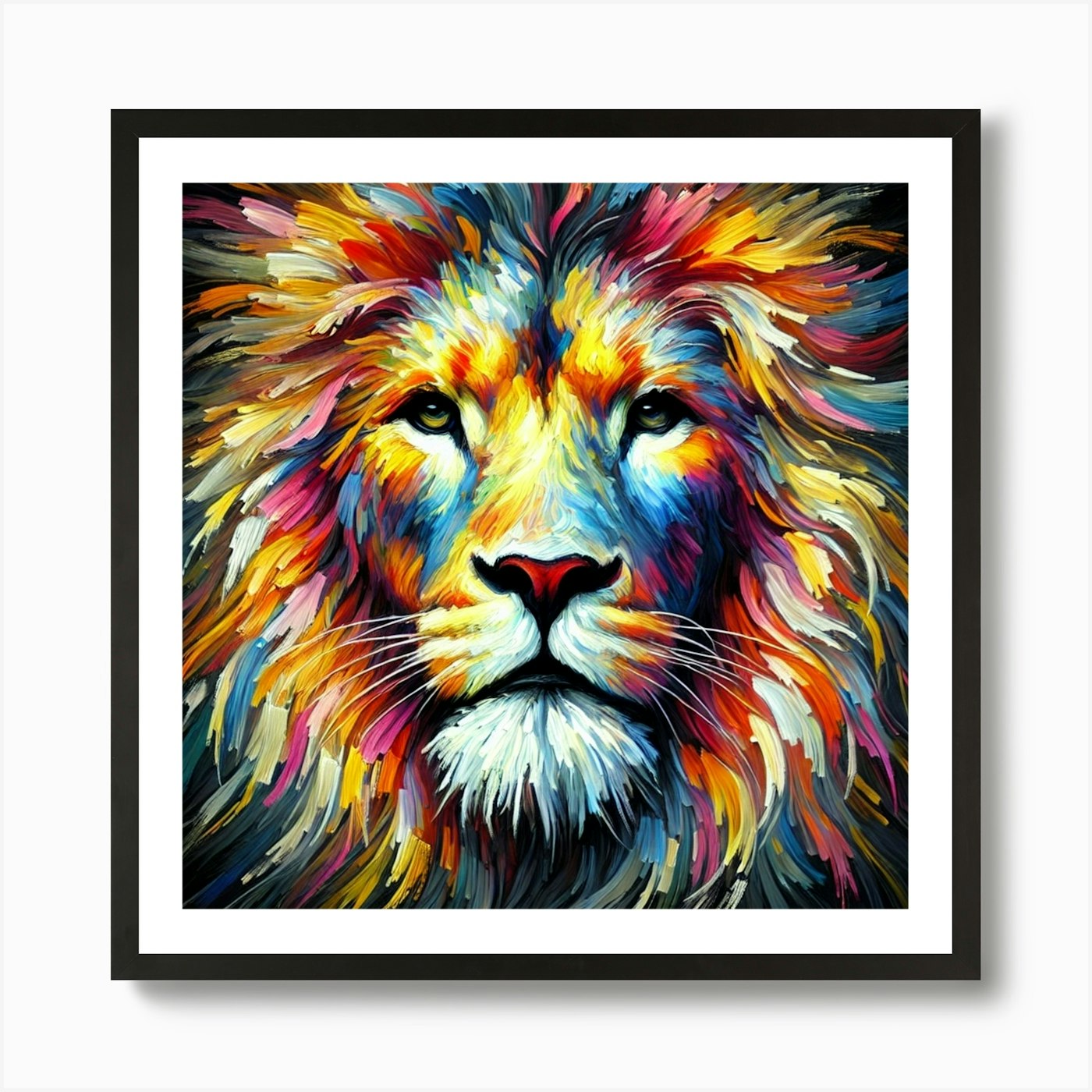 Lion Painting Art Print Framed Wall Art Poster Canvas Print Picture