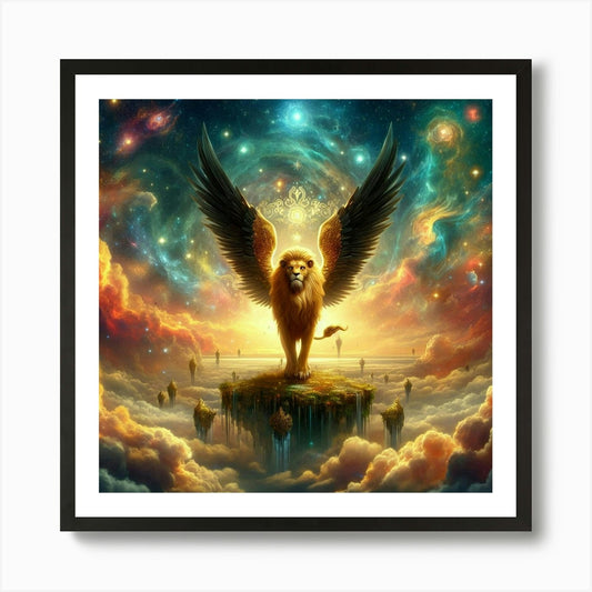 Lion In The Sky 7 Art Print Framed Wall Art Poster Canvas Print Picture