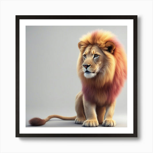 Proud Lion cub Art Print Framed Wall Art Poster Canvas Print Picture