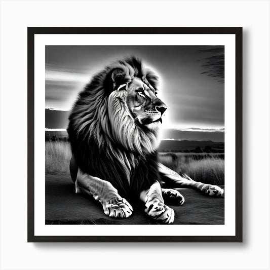 Lionnnn Art Print Framed Wall Art Poster Canvas Print Picture