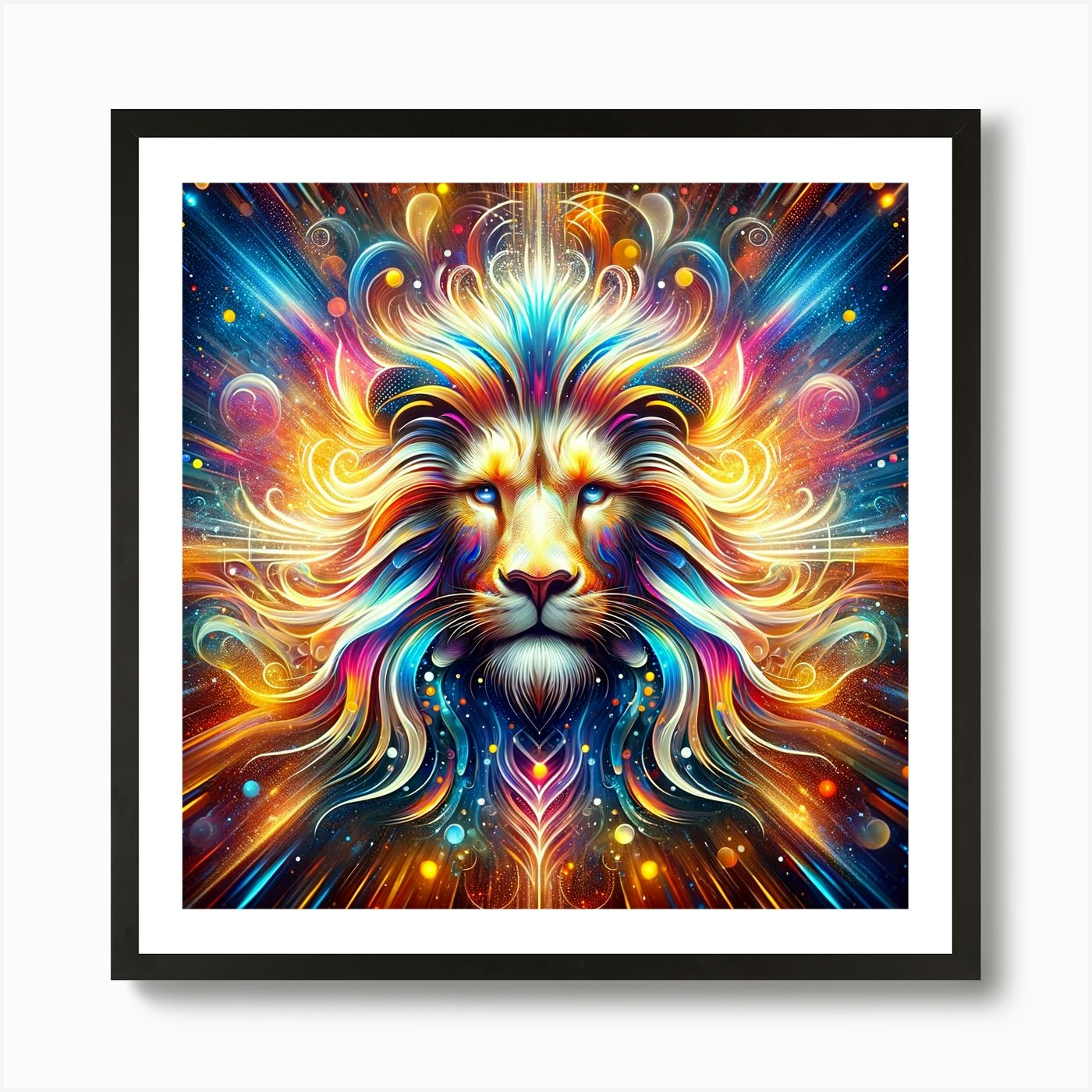 Lion Spirit Art Print Framed Wall Art Poster Canvas Print Picture