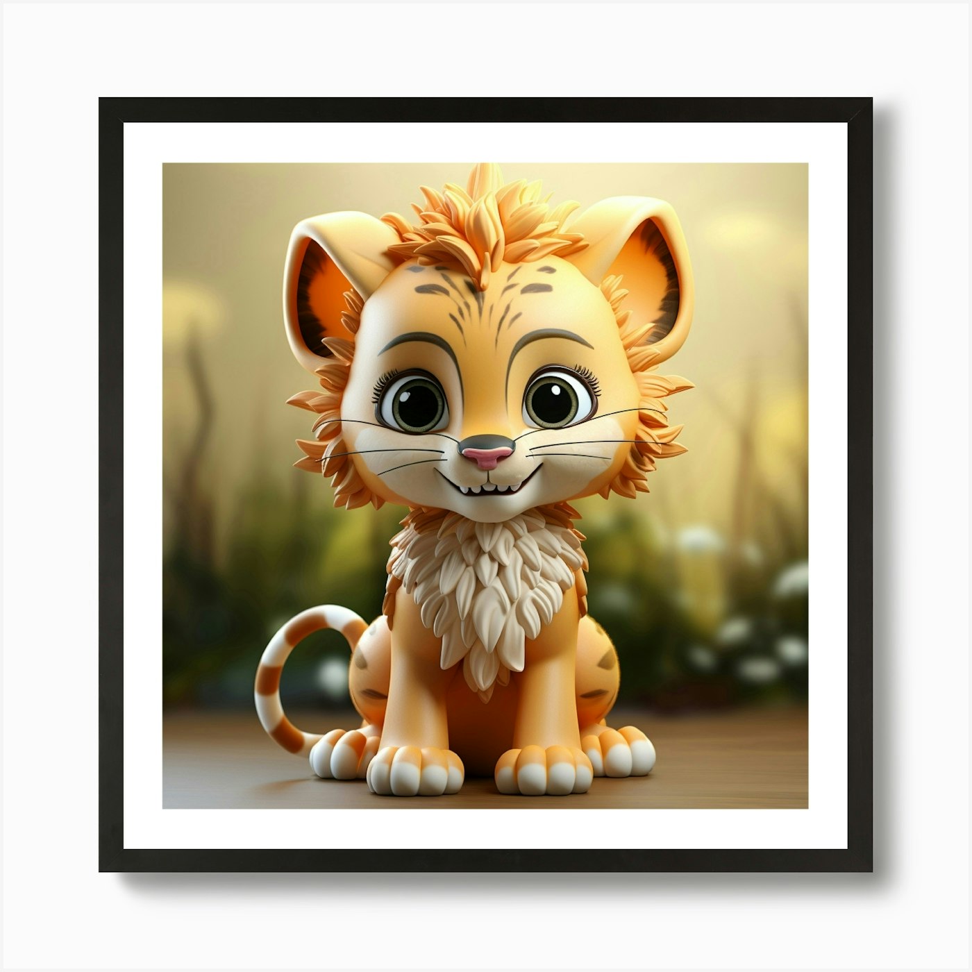 Lion Cub 31 Art Print Framed Wall Art Poster Canvas Print Picture