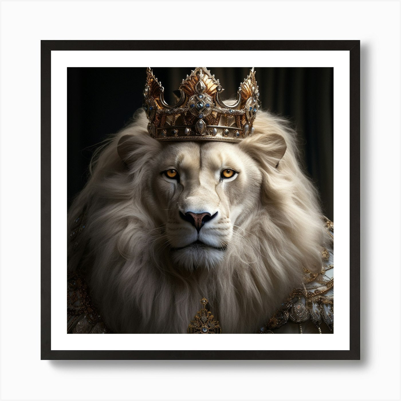 Lion Kinggg #2 -Juangisme Art Print Framed Wall Art Poster Canvas Print Picture