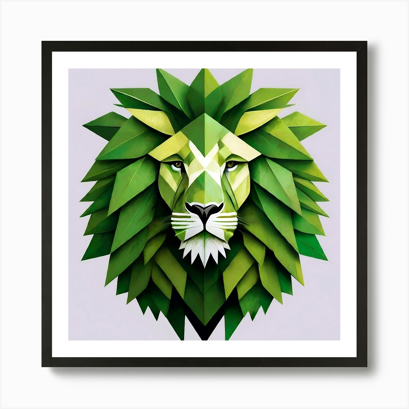 Paper Lion Art Print Framed Wall Art Poster Canvas Print Picture