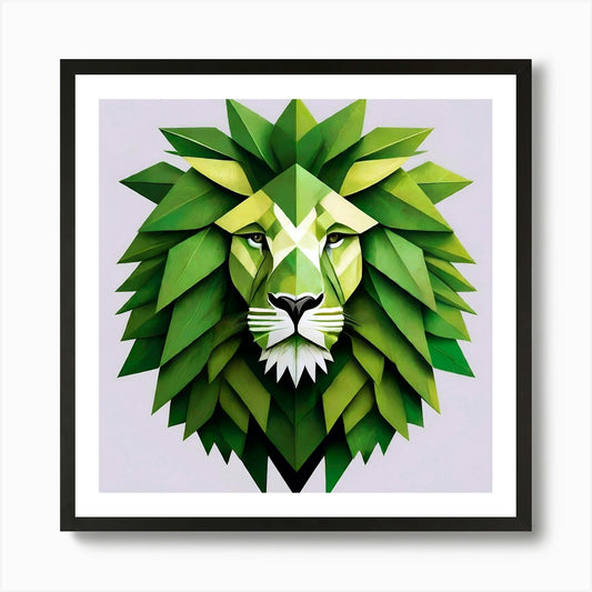 Paper Lion Art Print Framed Wall Art Poster Canvas Print Picture