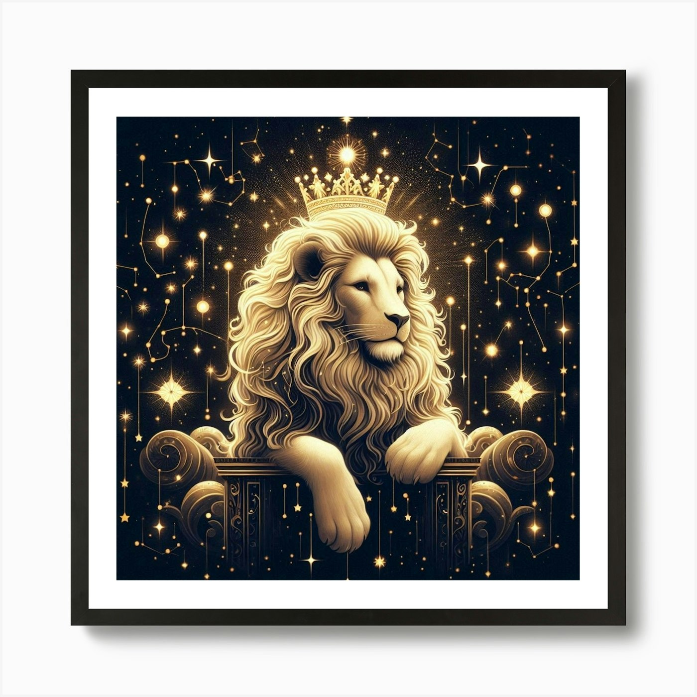 Zodiac Lion 14 Art Print Framed Wall Art Poster Canvas Print Picture