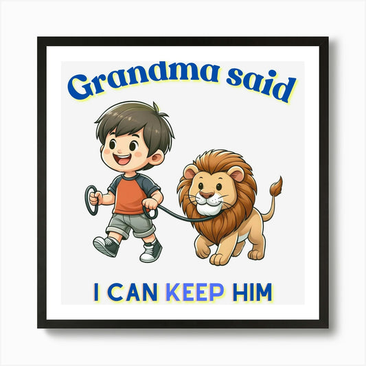 My Lion Art Print Framed Wall Art Poster Canvas Print Picture