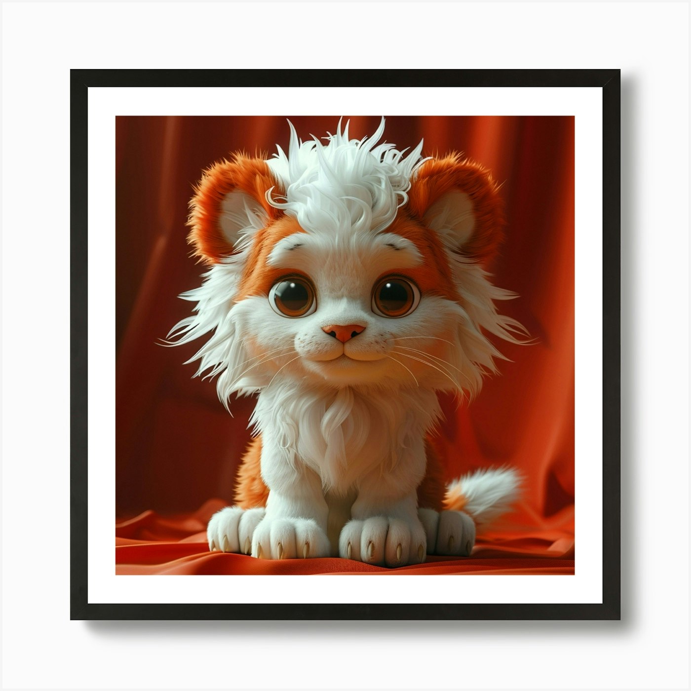Lion Cub 14 Art Print Framed Wall Art Poster Canvas Print Picture