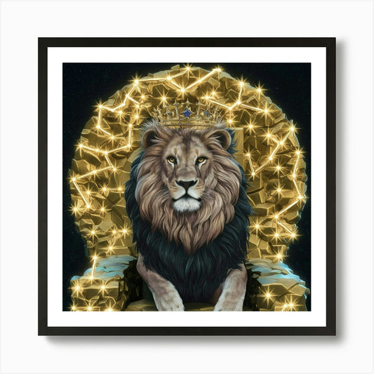 King Lion 3 Art Print Framed Wall Art Poster Canvas Print Picture
