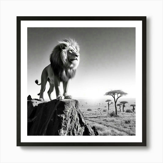 Lion 2 Art Print Framed Wall Art Poster Canvas Print Picture