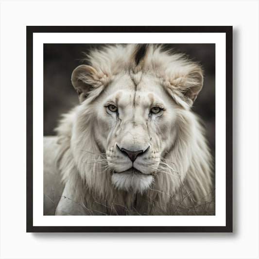 White Lion 1 Art Print Framed Wall Art Poster Canvas Print Picture