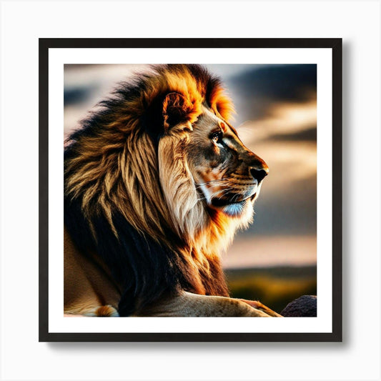 Lion art 16 Art Print Framed Wall Art Poster Canvas Print Picture
