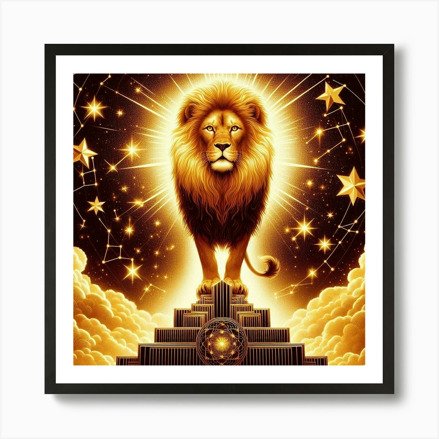 Lion Of The Gods 1 Art Print Framed Wall Art Poster Canvas Print Picture