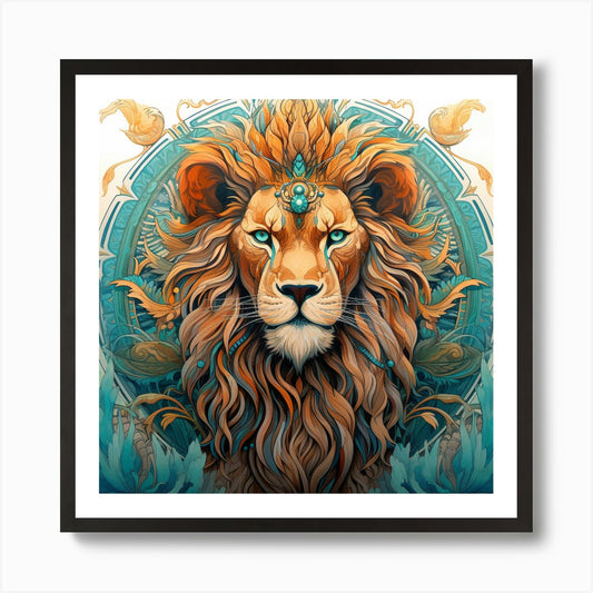 Lion Head 1 Art Print Framed Wall Art Poster Canvas Print Picture