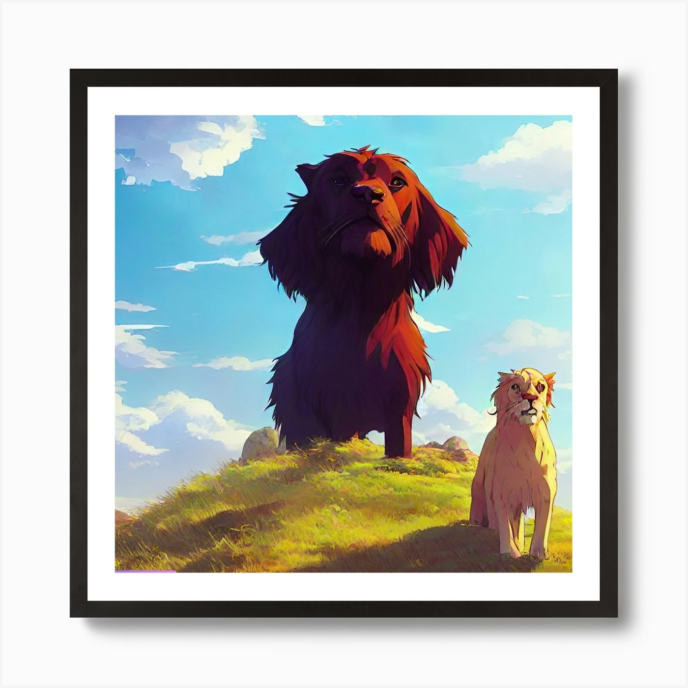 Lion King Art Print Framed Wall Art Poster Canvas Print Picture
