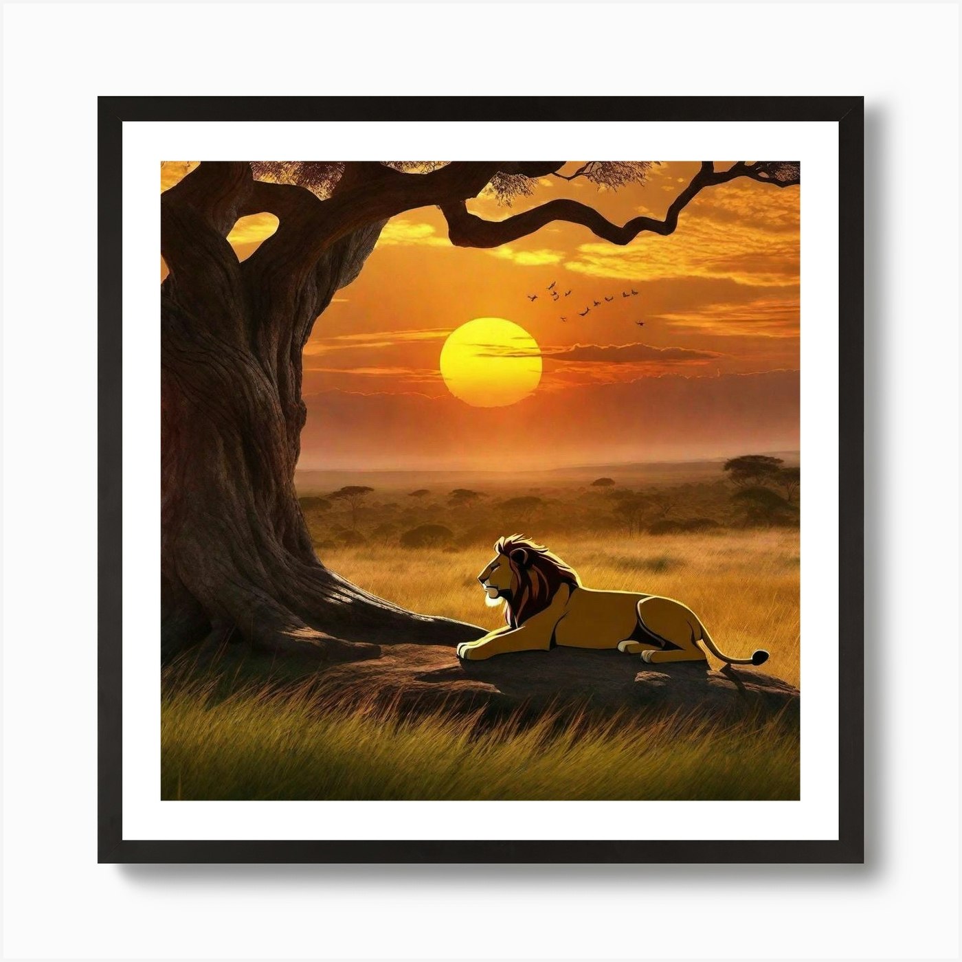 Lion King 1 Art Print Framed Wall Art Poster Canvas Print Picture