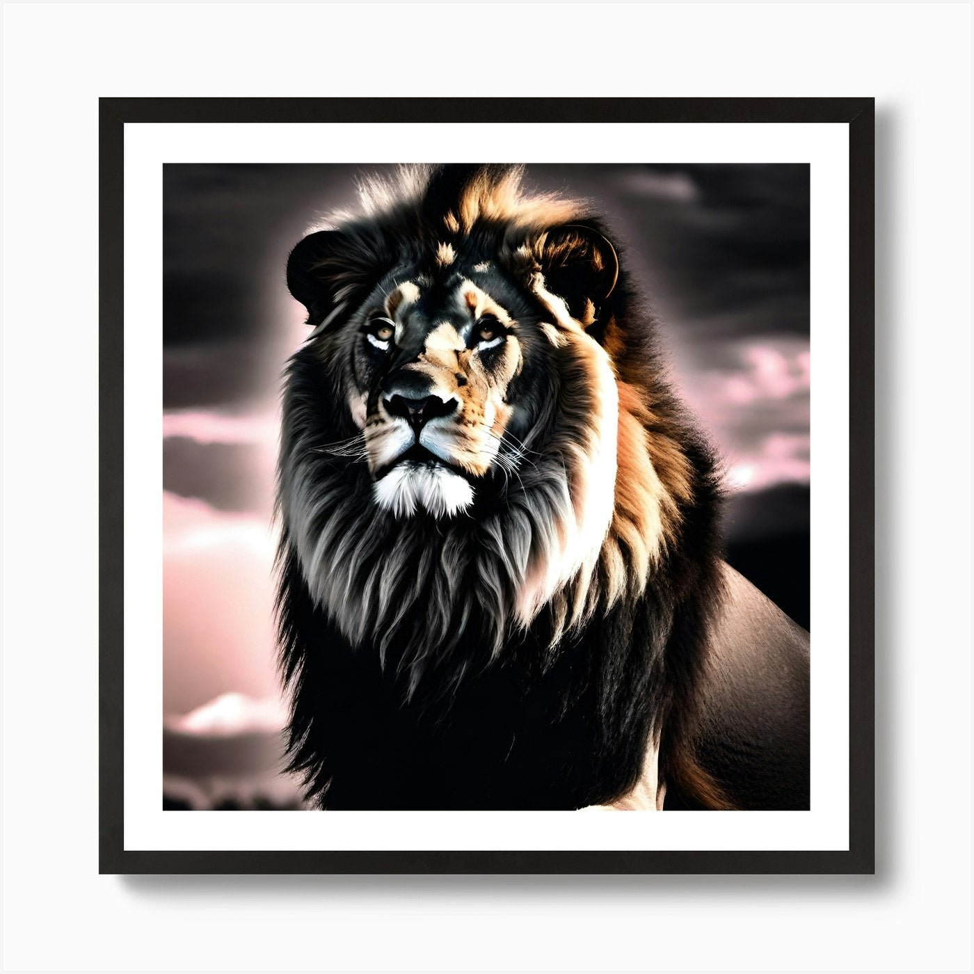 Lion Wallpaper Art Print Framed Wall Art Poster Canvas Print Picture