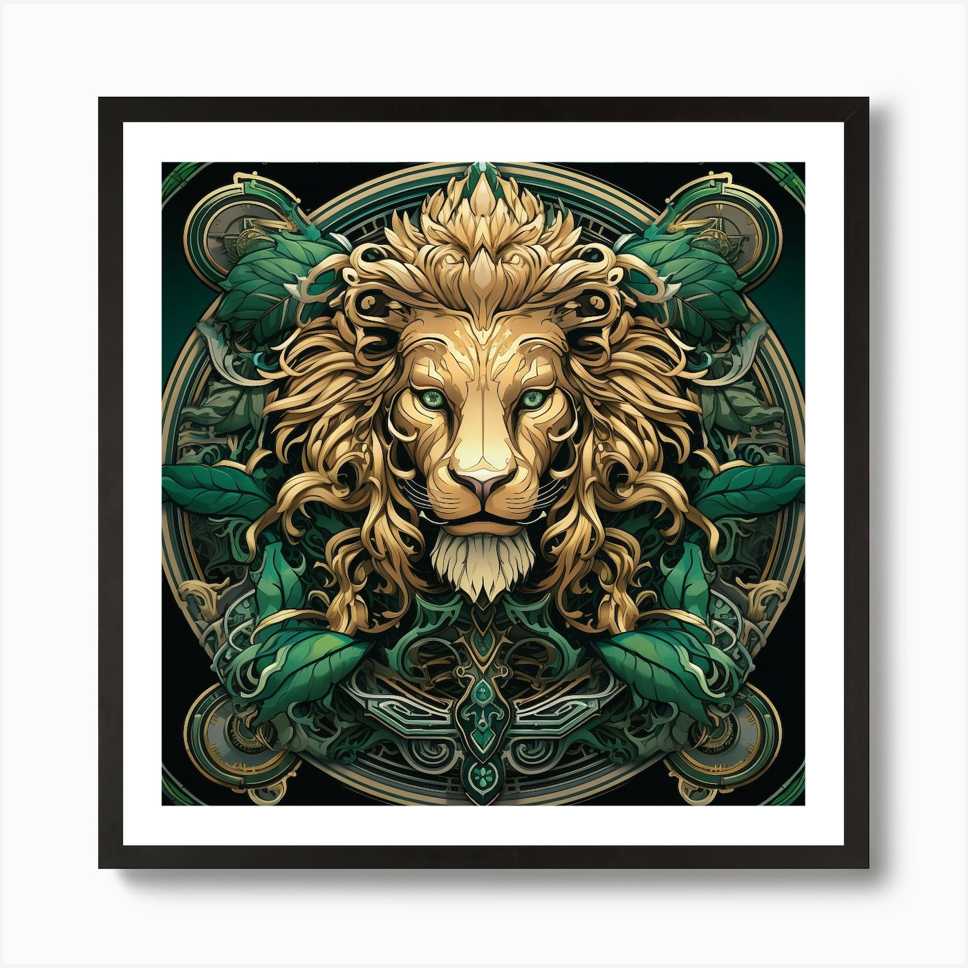 Lion Of The Forest Art Print Framed Wall Art Poster Canvas Print Picture