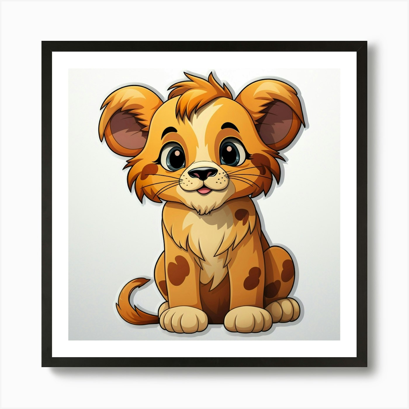 Lion Cub 48 Art Print Framed Wall Art Poster Canvas Print Picture