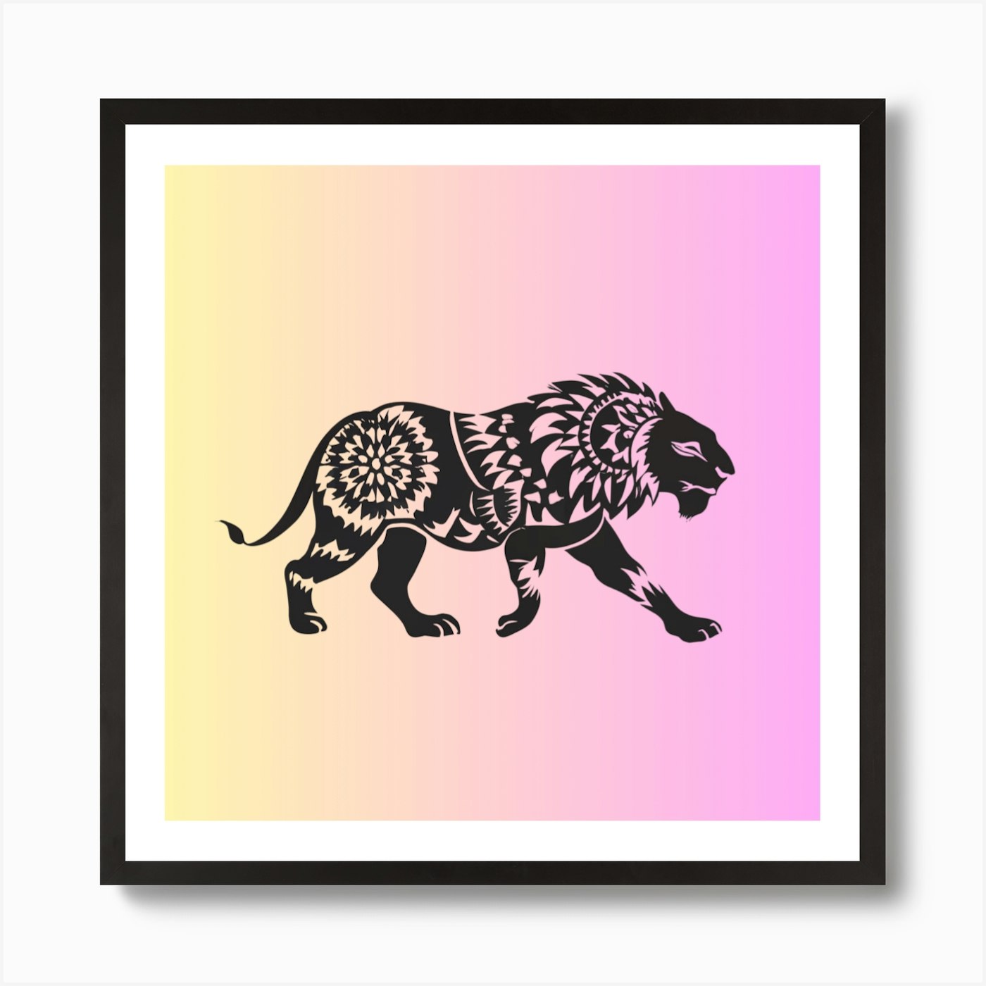 Lion Art Art Print Framed Wall Art Poster Canvas Print Picture
