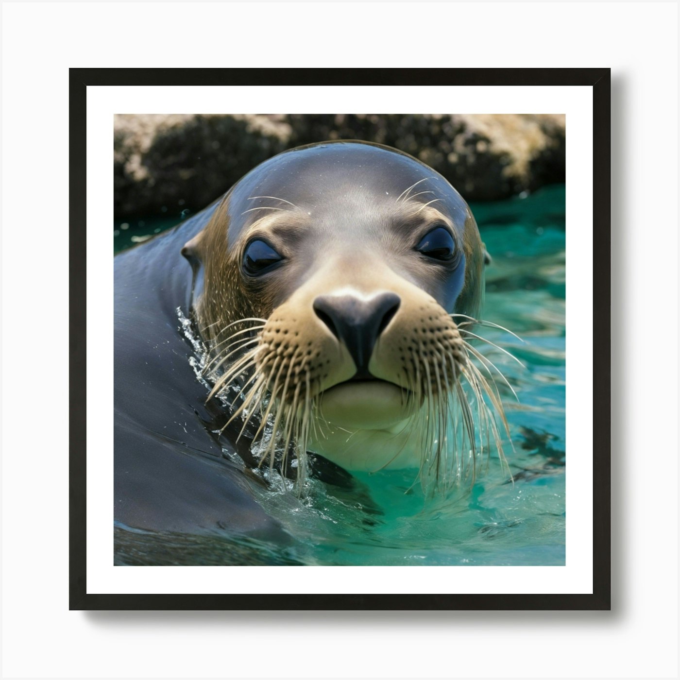 Sea Lion 2 Art Print Framed Wall Art Poster Canvas Print Picture