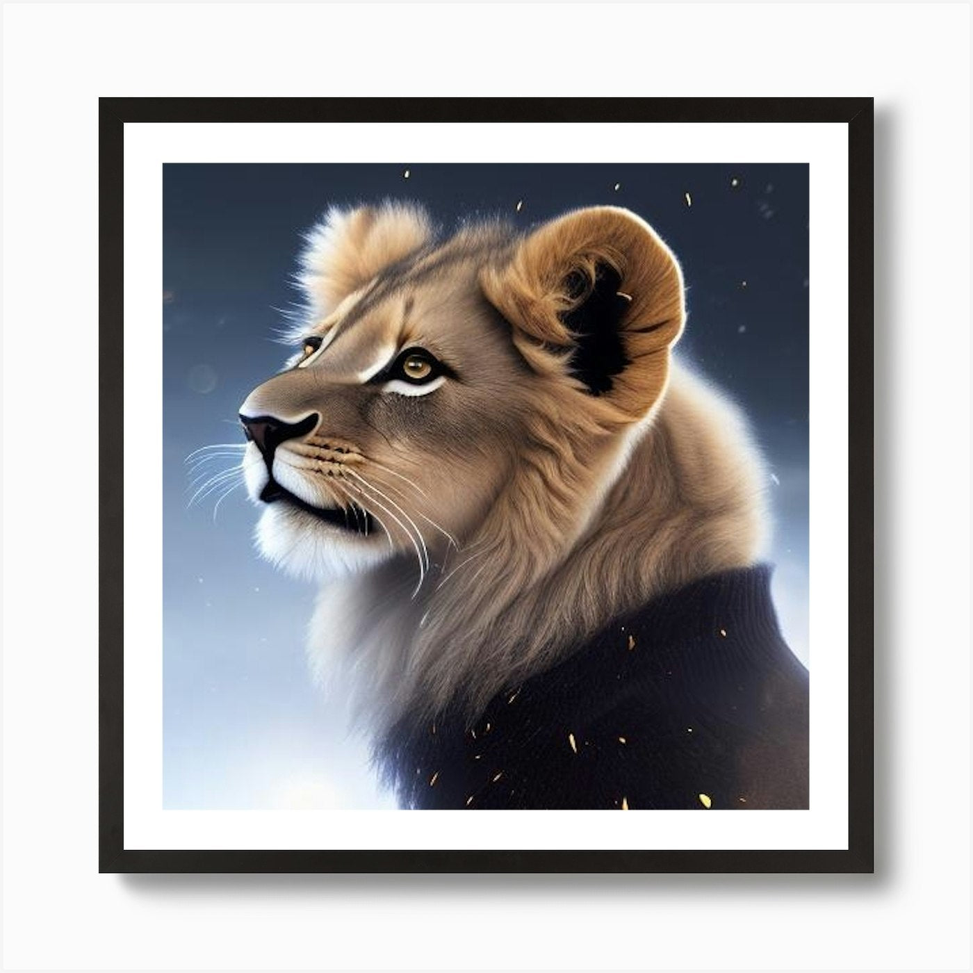 Lion k Art Print Framed Wall Art Poster Canvas Print Picture