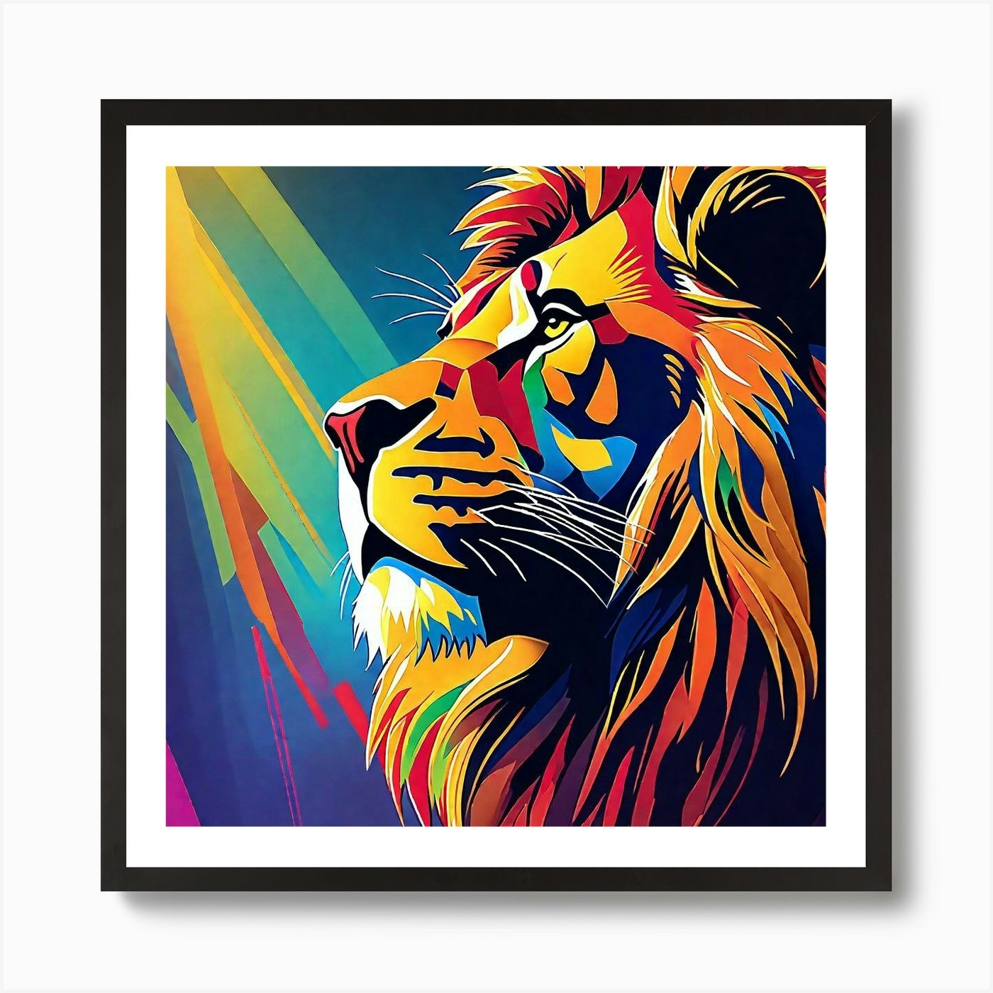 Lion Painting 76 Art Print Framed Wall Art Poster Canvas Print Picture