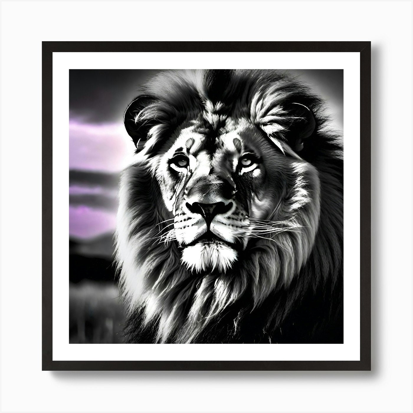 Lion Portrait 5 Art Print Framed Wall Art Poster Canvas Print Picture