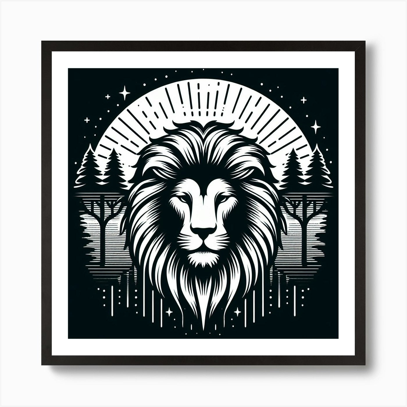 A Lion 2 Art Print Framed Wall Art Poster Canvas Print Picture