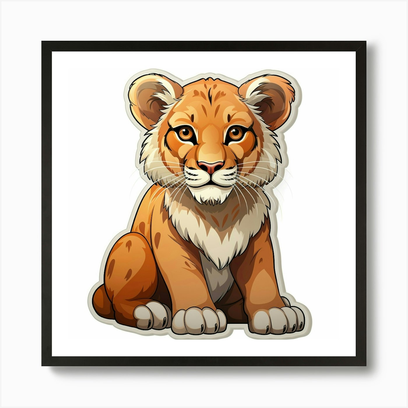 Lion Cub 47 Art Print Framed Wall Art Poster Canvas Print Picture