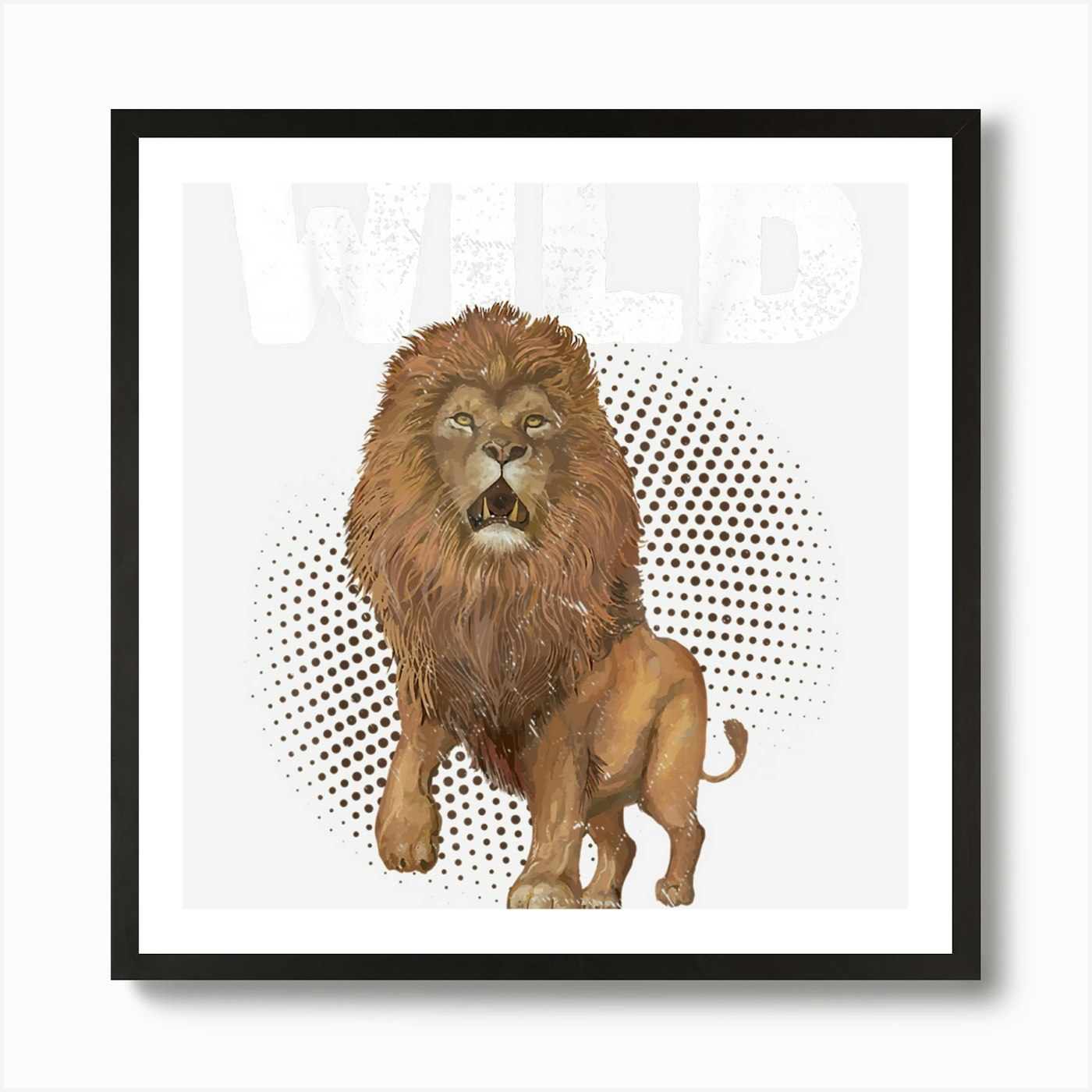 Wild Animal Lion Art Print Framed Wall Art Poster Canvas Print Picture