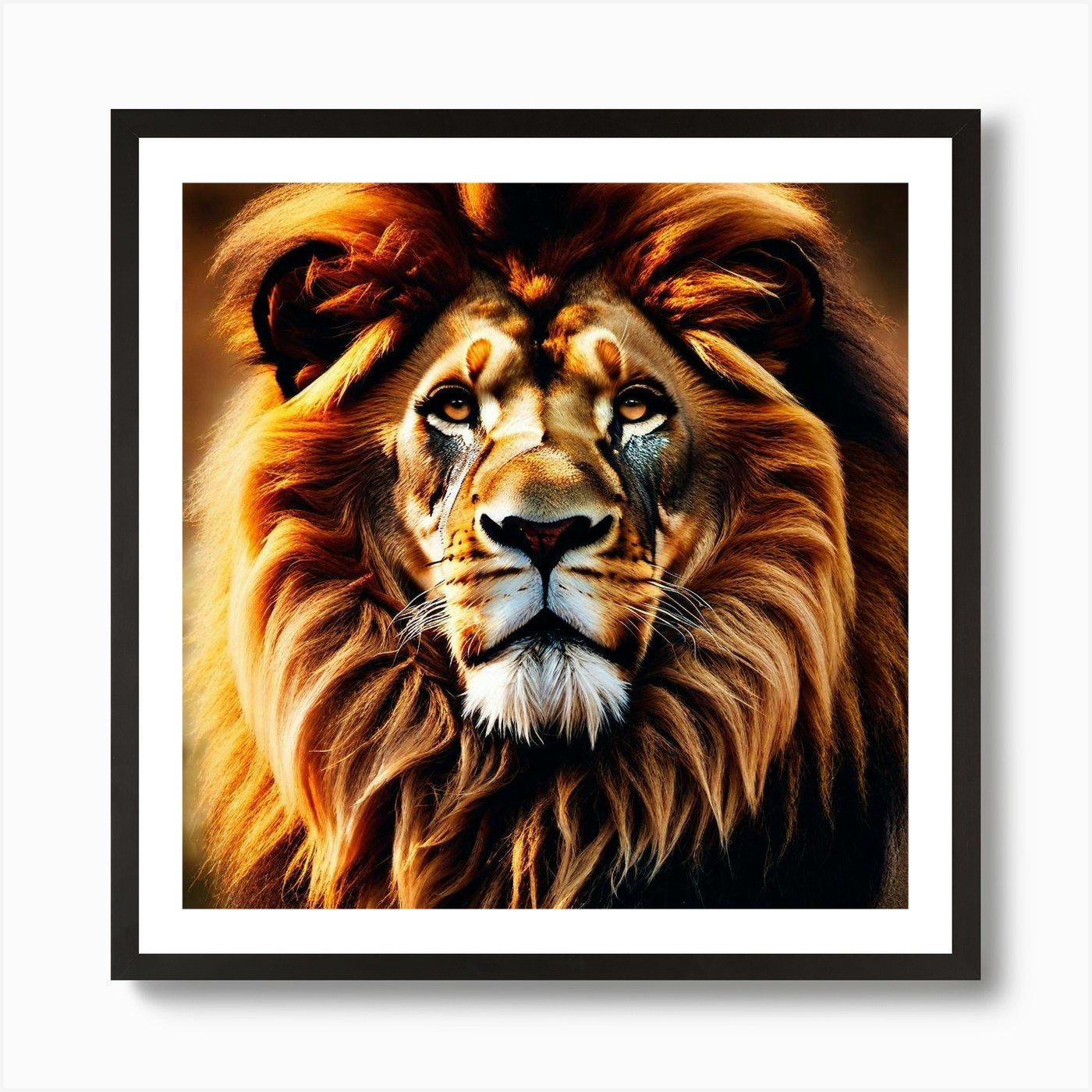 Lion Portrait 7 Art Print Framed Wall Art Poster Canvas Print Picture