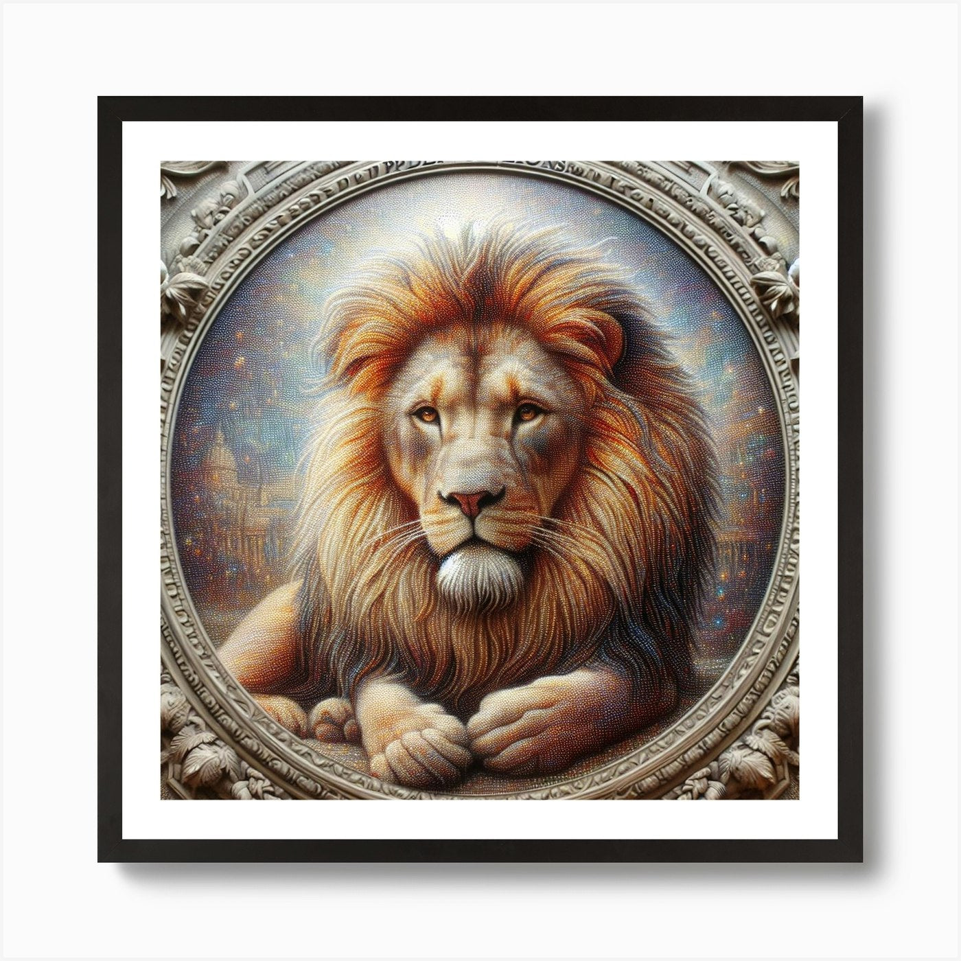 Lions 1 Art Print Framed Wall Art Poster Canvas Print Picture